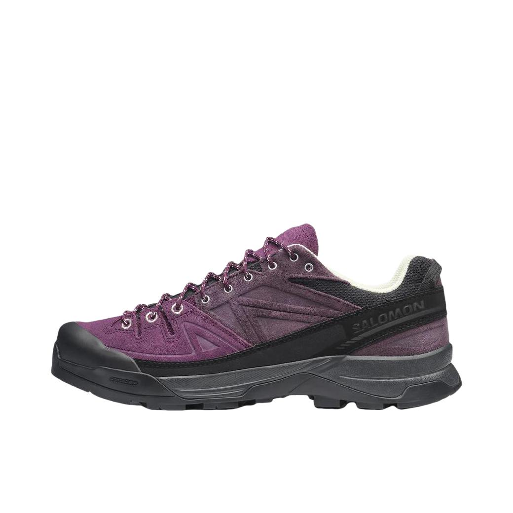 推荐商品：Salomon/萨洛蒙 X-ALP SUEDE 百搭 耐磨 低帮 厚底 跑鞋 紫色/黑色 