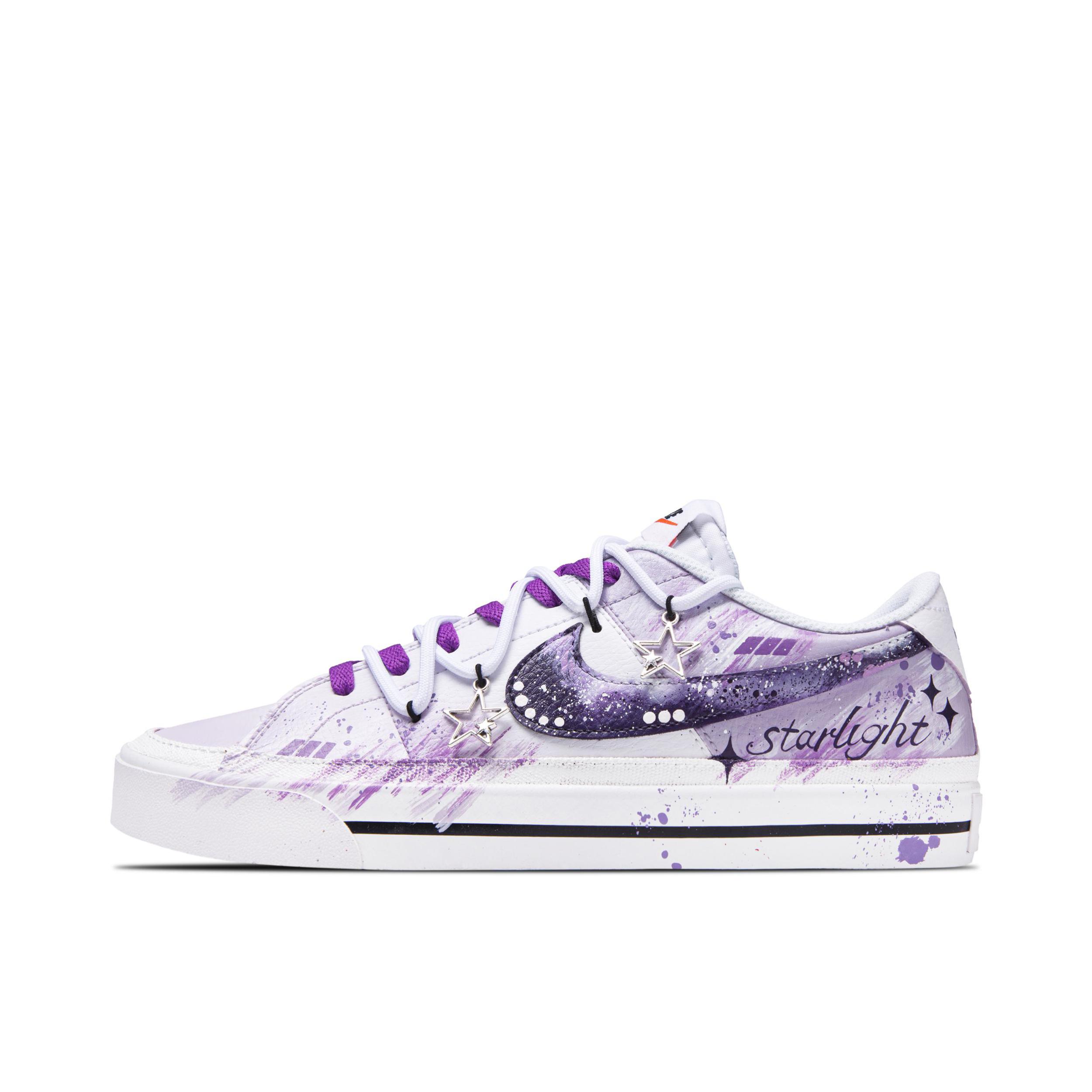 推荐商品：【定制球鞋】 Nike Court Legacy 板鞋 帆布做旧防滑耐磨舒适减震轻便合成革潮流简约复古美式休闲 星月神话