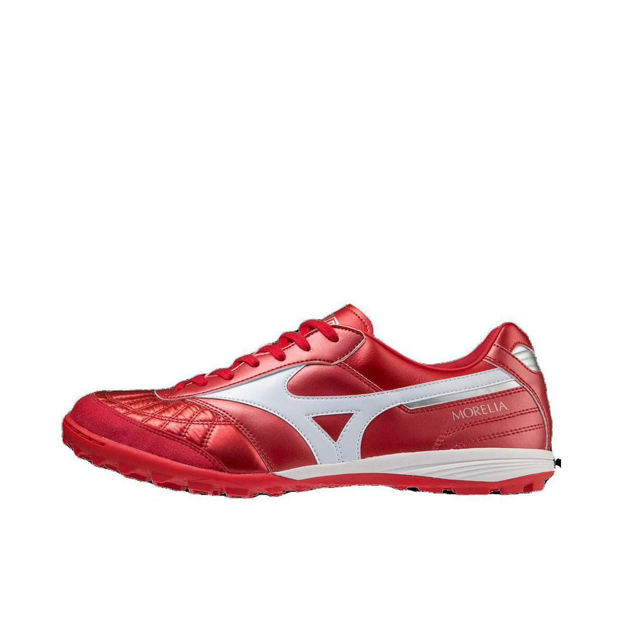 推荐商品：Mizuno/美津浓 Morelia M8 TF 防滑耐磨 减震轻便 舒适百搭 人造草坪 胶质 碎钉 圆头 足球鞋 红色