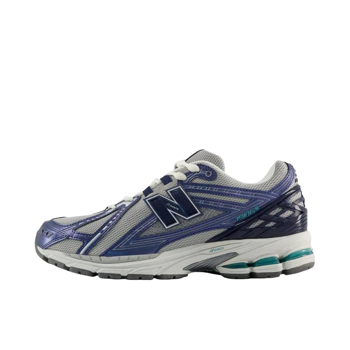 推荐商品：New Balance 1906A 跑鞋 抗冲击圆头网面透气减震支撑防滑耐磨防水慢跑运动贴合 D宽/浅灰色/蓝色