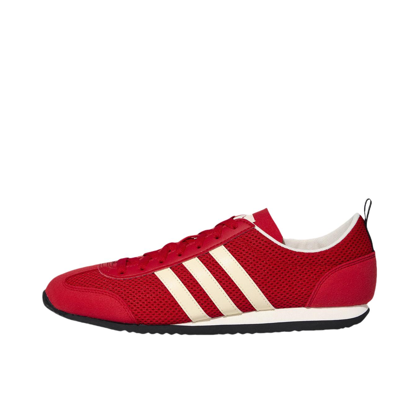 推荐商品：adidas VS JOG 2.0 运动休闲鞋 T头鞋 德训鞋 赛车鞋 薄底防滑耐磨舒适织物时尚百搭复古轻运动 浅猩红/暖香草色/黑色
