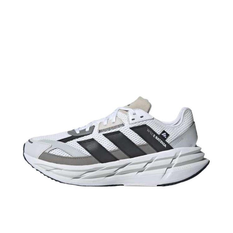 推荐商品：adidas Adistar 3 跑鞋 防滑耐磨缓震网面透气低帮系带长跑回弹 云朵白色/核心黑色/短线灰色