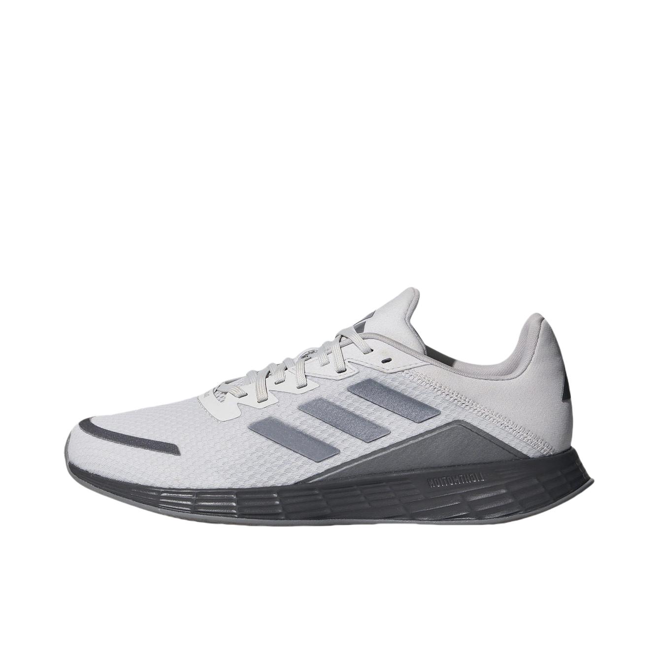 推荐商品：adidas Duramo SL 跑鞋 缓震网面透气训练织物轻运动轻盈回弹 浅灰色/亮金属铁灰