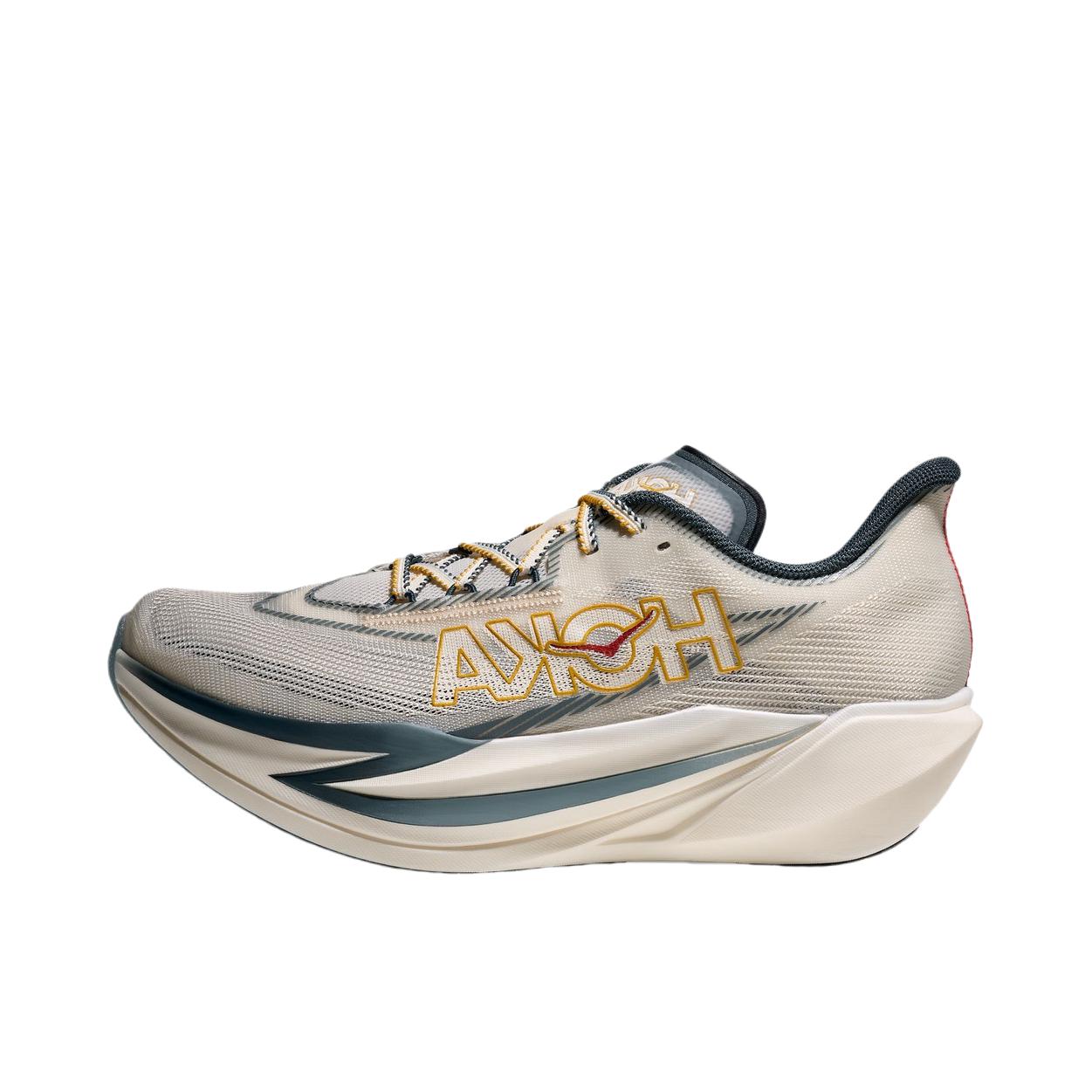 推荐商品：HOKA ONE ONE CIELO X1 3.0 跑鞋 碳板舒适贴合厚底马拉松 雅石白/璀璨金