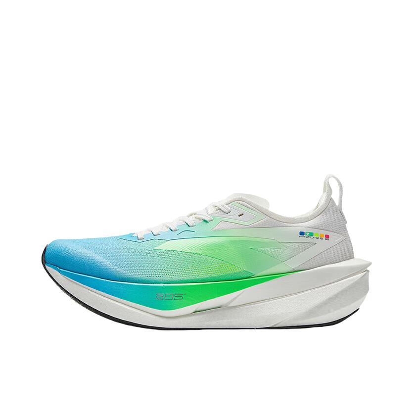 推荐商品：安踏 风孔 二区心率85 跑鞋 竞训减震回弹透气体测训练长跑支撑缓震 氯蓝色/流星绿/纸莎白