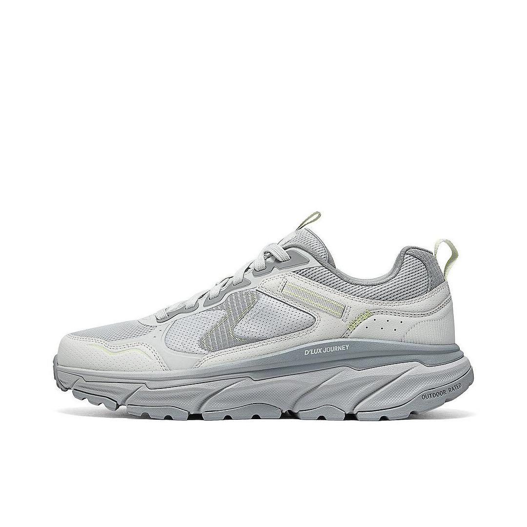 推荐商品：Skechers/斯凯奇 OUTDOOR MENS 防滑耐磨 缓震透气 舒适低帮 系带 橡胶 复古 老爹鞋 浅灰色