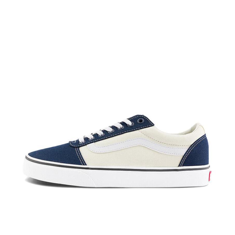 推荐商品：Vans/范斯 Ward 板鞋 滑板鞋 棋盘格潮流复古拼接舒适休闲美式街头风轻质 深蓝色/白色
