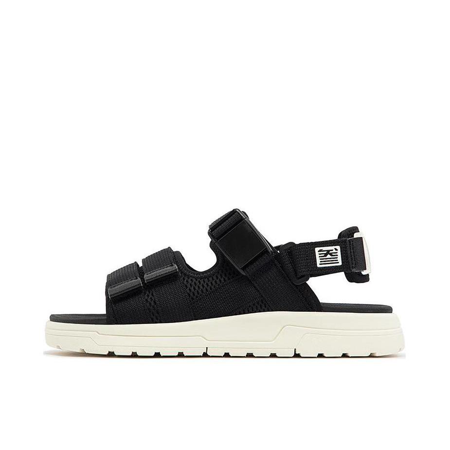 推荐商品：361度 防滑耐磨 轻便透气 魔术贴 软底 运动外穿 凉鞋 572326721 曜石黑/羽毛白