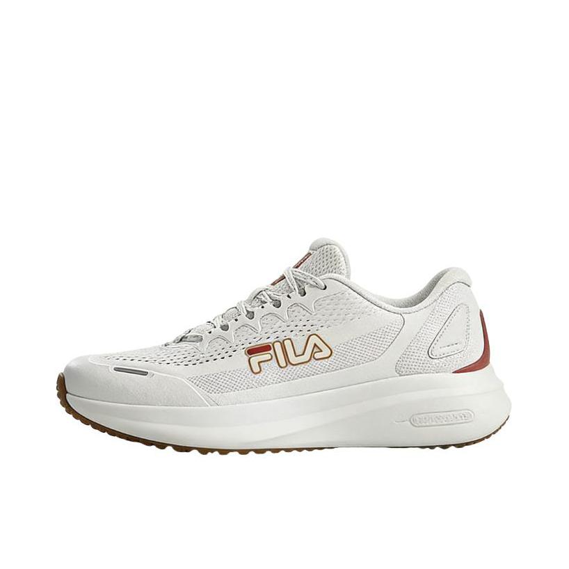 推荐商品：FILA/斐乐 柔云4 跑鞋 回弹网面橡胶减震贴合轻便 女款/白中白