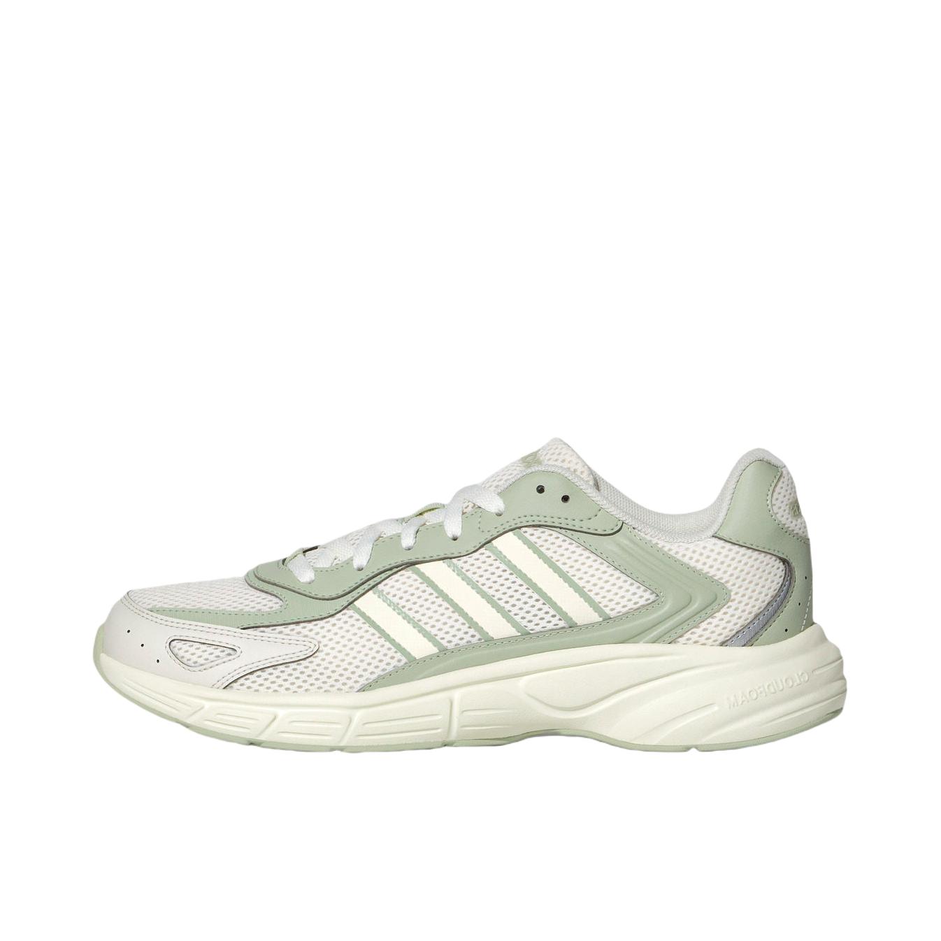 推荐商品：adidas ECLYPTIX 2000 跑鞋 系带低帮透气防滑耐磨合成革圆头 光晕绿/象牙白/轨道灰