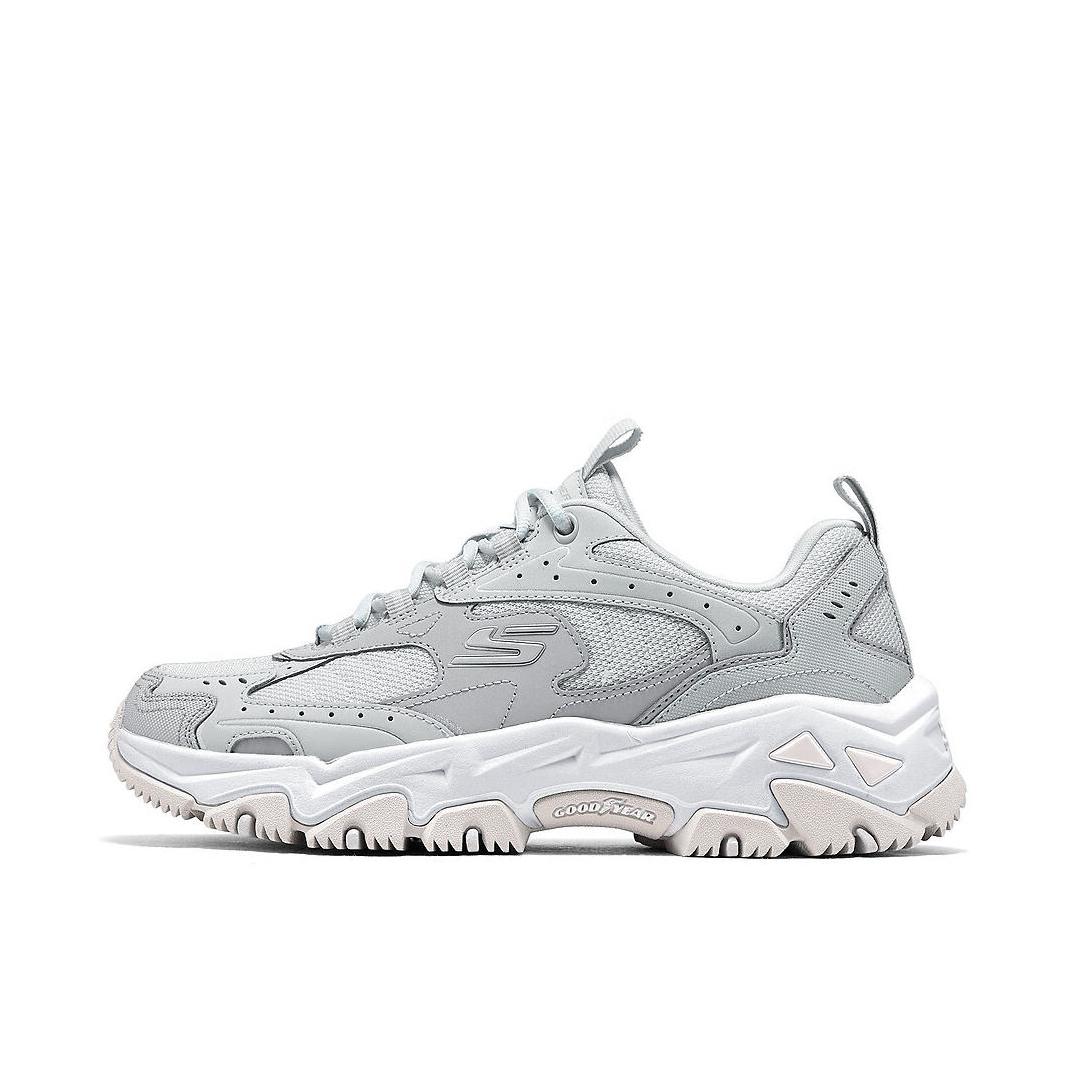 推荐商品：Skechers/斯凯奇  云岚  登山 复古 休闲  徒步鞋 老爹鞋 户外鞋 女款/灰色