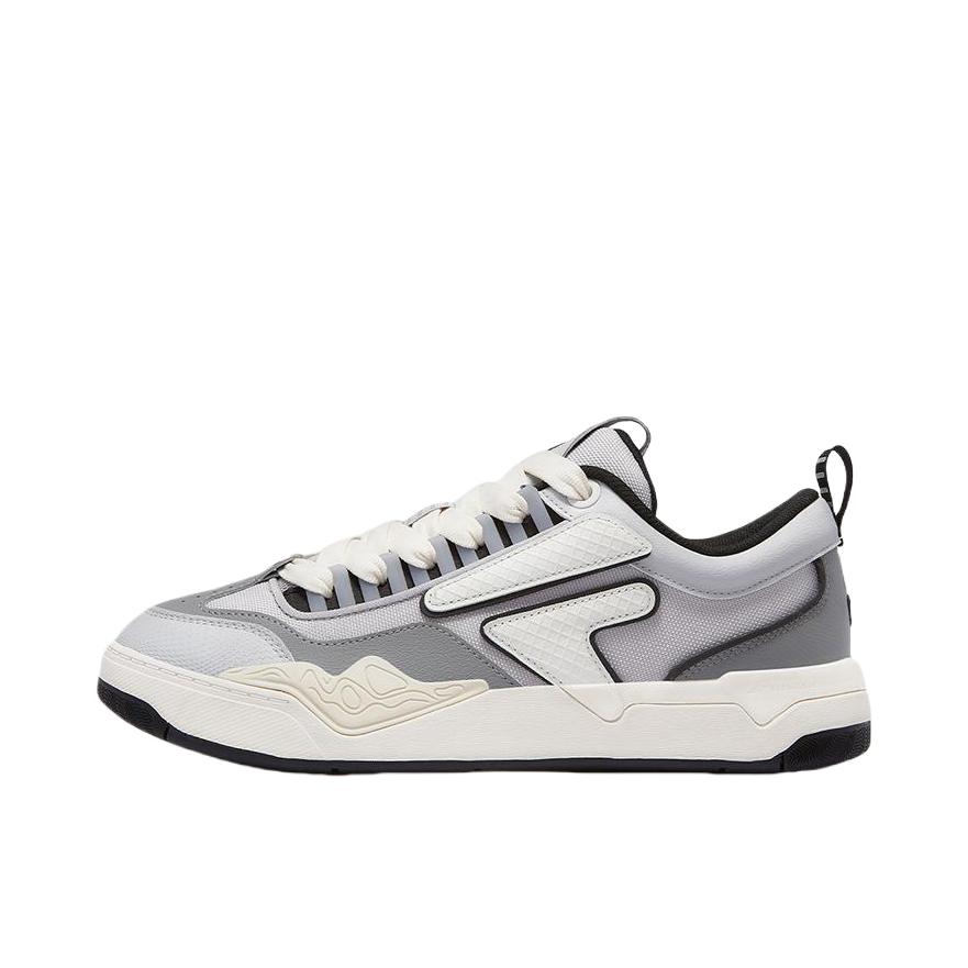 推荐商品：FILA/斐乐 Nollie 板鞋 豚跃鞋 防滑耐磨减震包裹性拼接舒适百搭薄底 月岩灰/野鸽灰