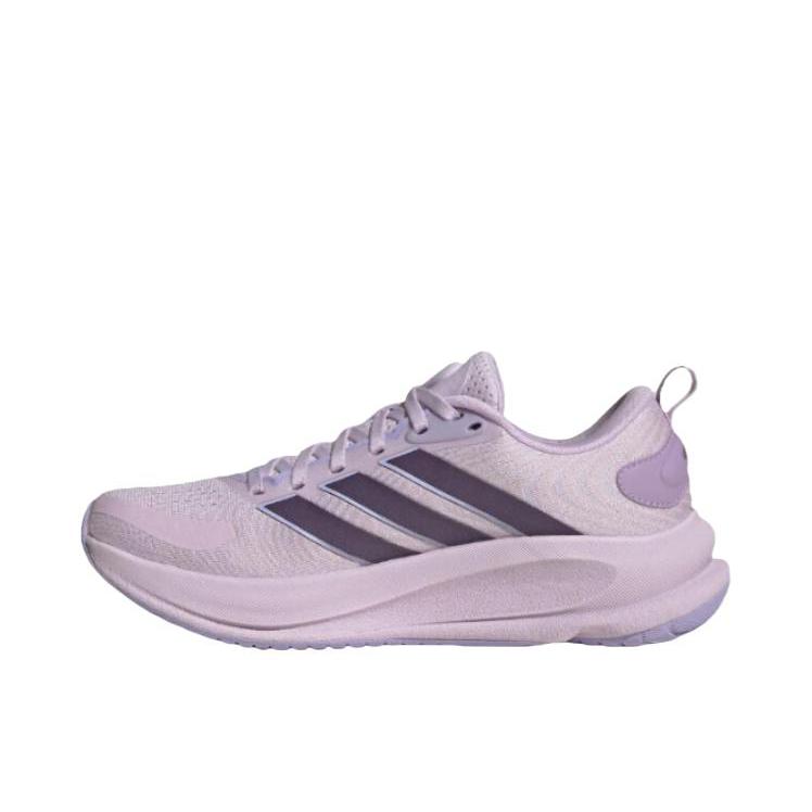推荐商品：adidas SUPERNOVA EASE 2 跑鞋 系带橡胶厚底圆头贴合支撑慢跑轻便网面缓震 女款/冰浅紫色/极光洋李紫/冰晶紫