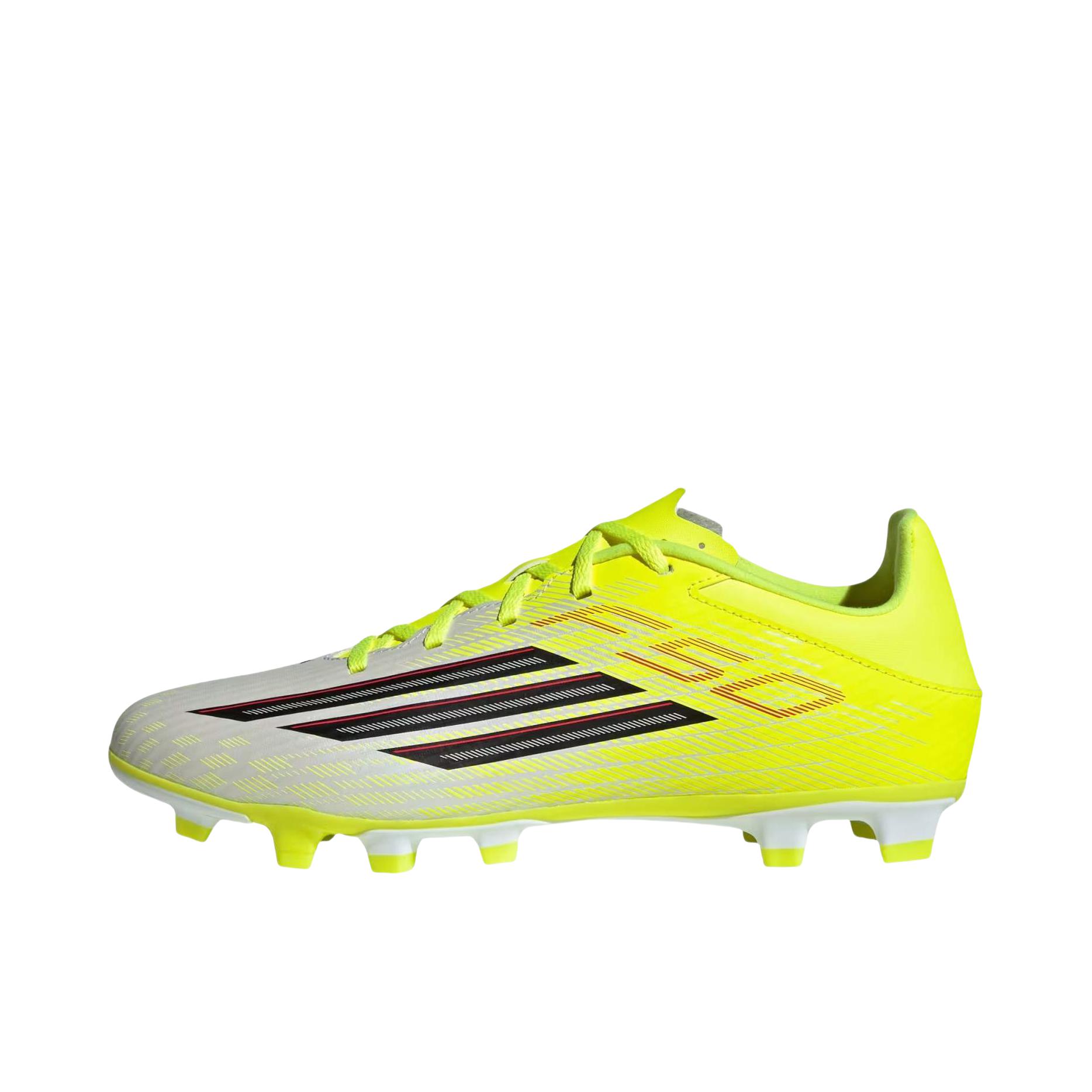 推荐商品：adidas F50 CLUB FG 足球鞋 防滑耐磨低帮 太阳黄/核心黑/亮红色