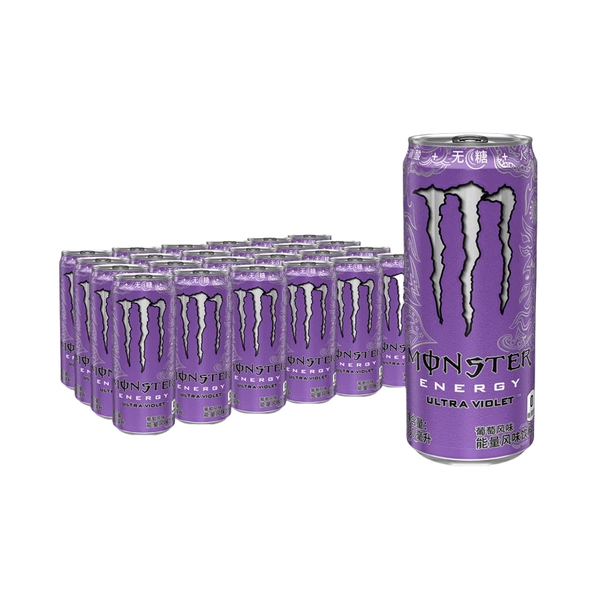 推荐商品：Monster/魔爪 葡萄风味 330ml 能量风味饮料 罐装