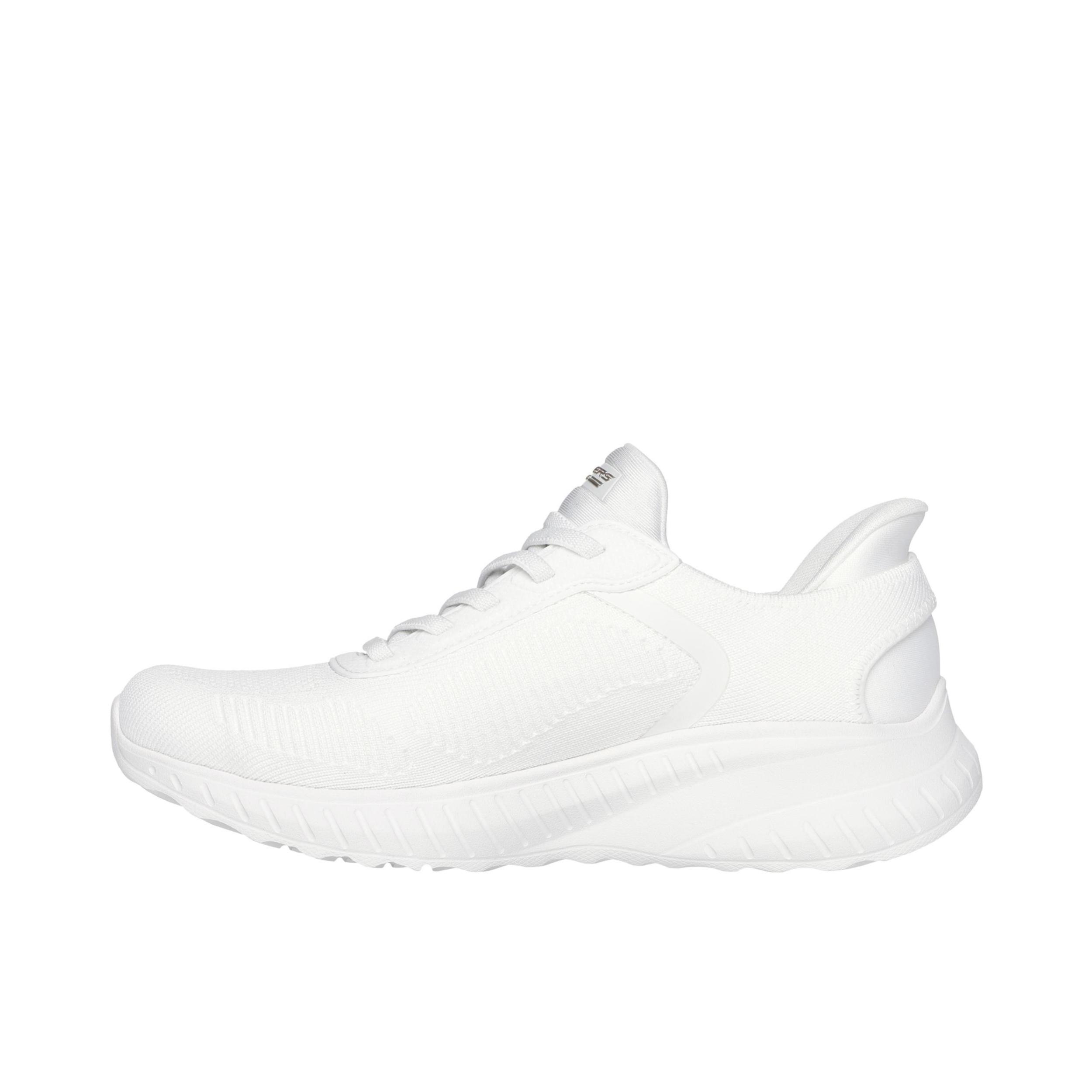 推荐商品：Skechers/斯凯奇 Slip ins BOBS Sport Squad Chaos 网面 轻便软底 防滑耐磨 舒适回弹 百搭时尚 一脚蹬 运动休闲鞋 米白色  
