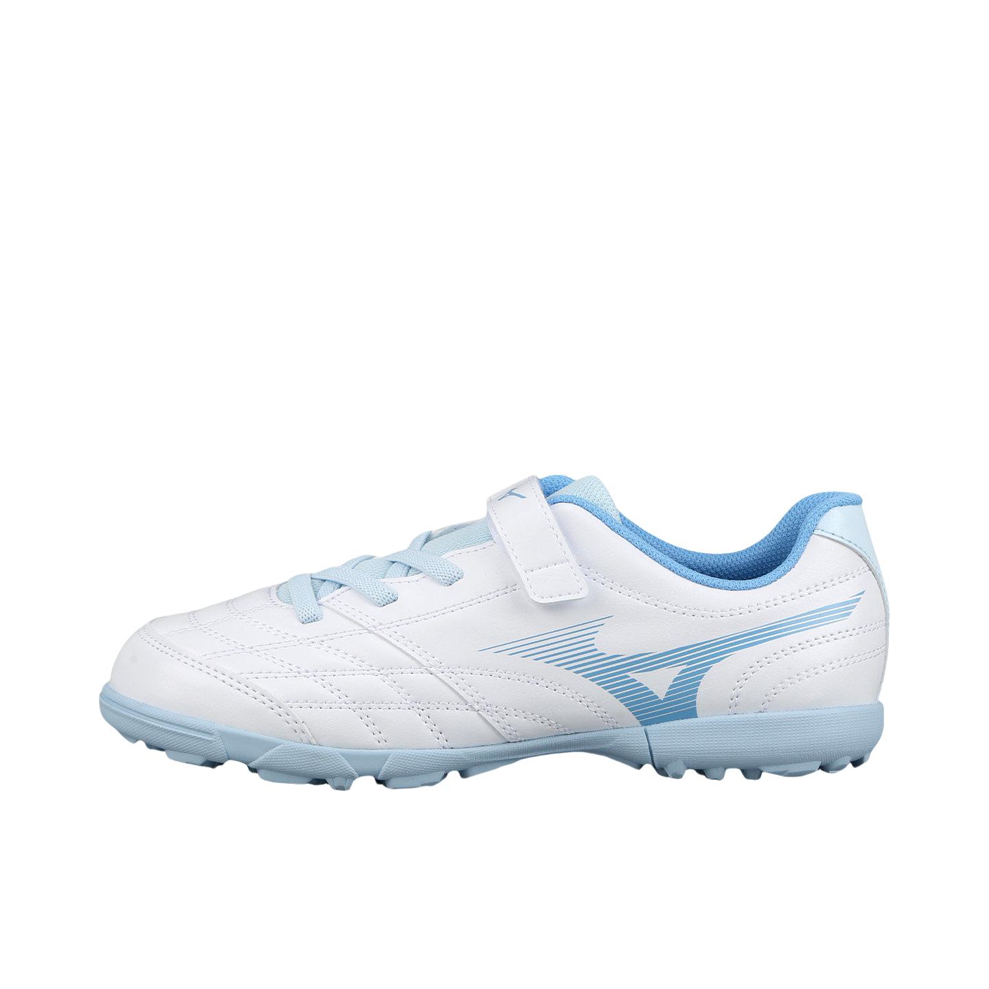 推荐商品：Mizuno/美津浓 TF 足球鞋 胶质碎钉水泥地魔术贴防滑 P1GE2593 大童/晴空蓝