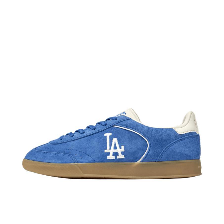 推荐商品：MLB CluBie SD 板鞋 舒适时尚耐磨绒面革合成革防滑轻便麂皮复古德训鞋薄底鞋 洛杉矶道奇队/蓝色