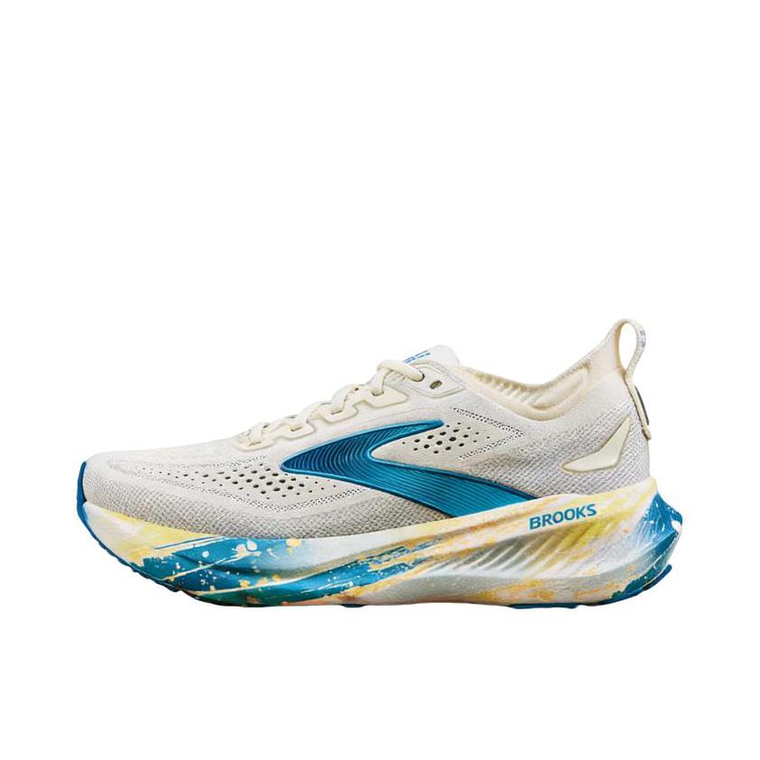 推荐商品：Brooks/布鲁克斯 Glycerin 甘油23 跑鞋 缓震时尚舒适耐磨支撑回弹圆头减震 椰奶色/蓝色/深蓝色