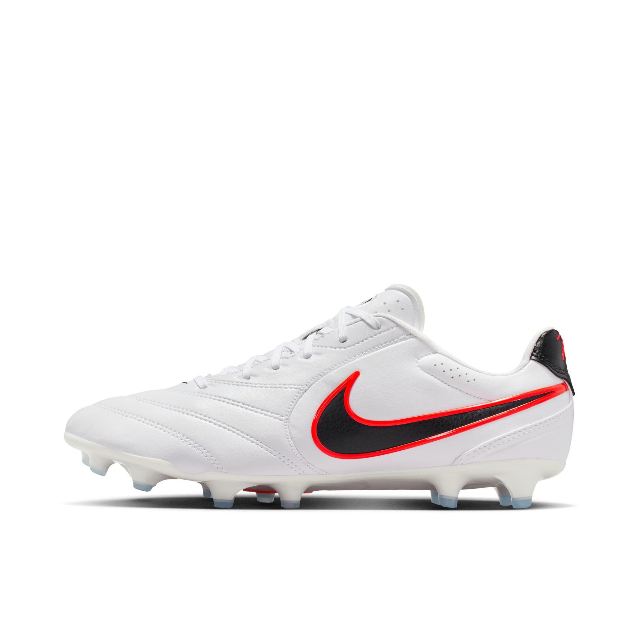 推荐商品：Nike TIEMPO LIGERA PRO FG 足球鞋 胶质长钉真草系带舒适合成革耐穿圆头 白色