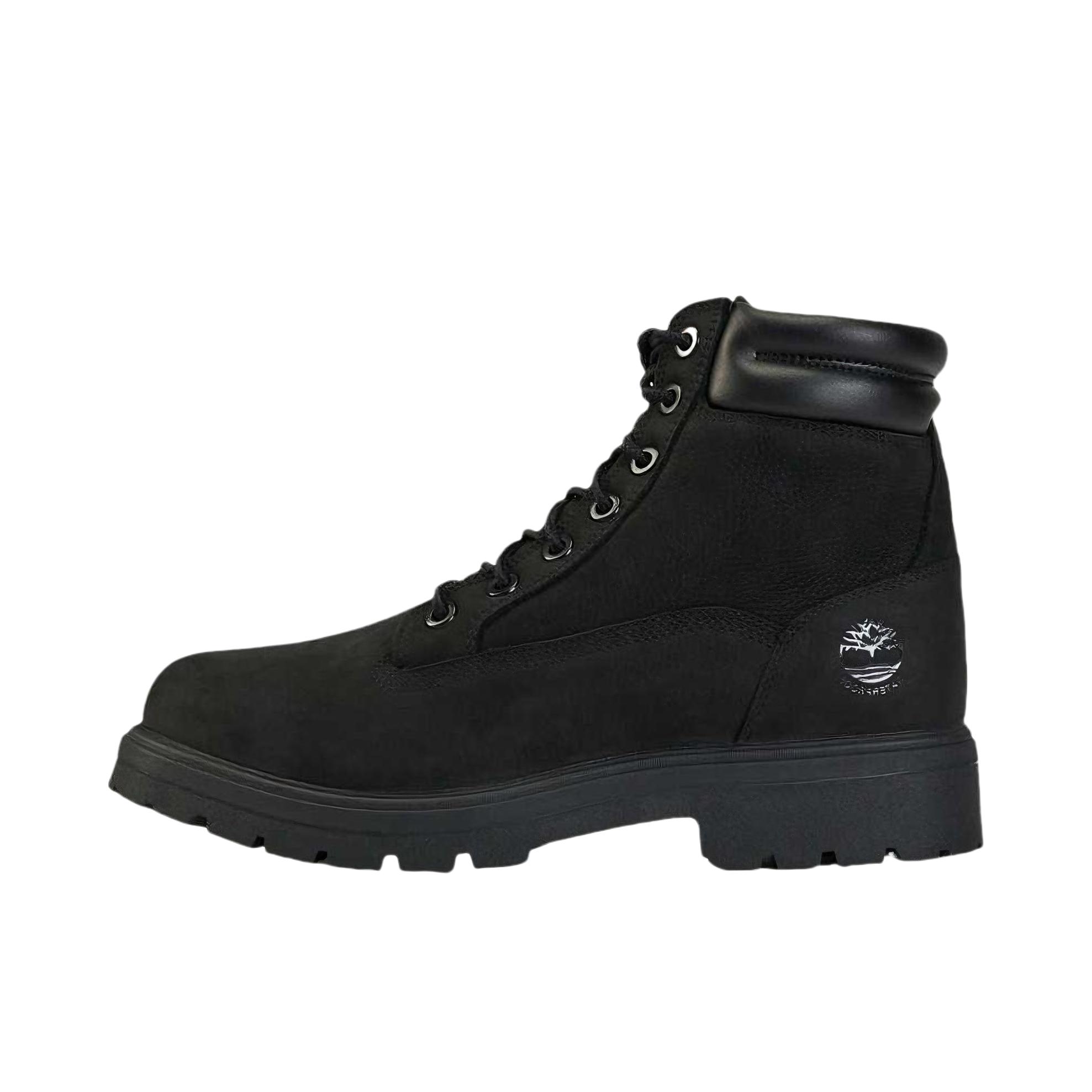 推荐商品：Timberland/添柏岚 马丁靴 防水时尚舒适潮流头层牛皮短筒增高防滑 墨黑色