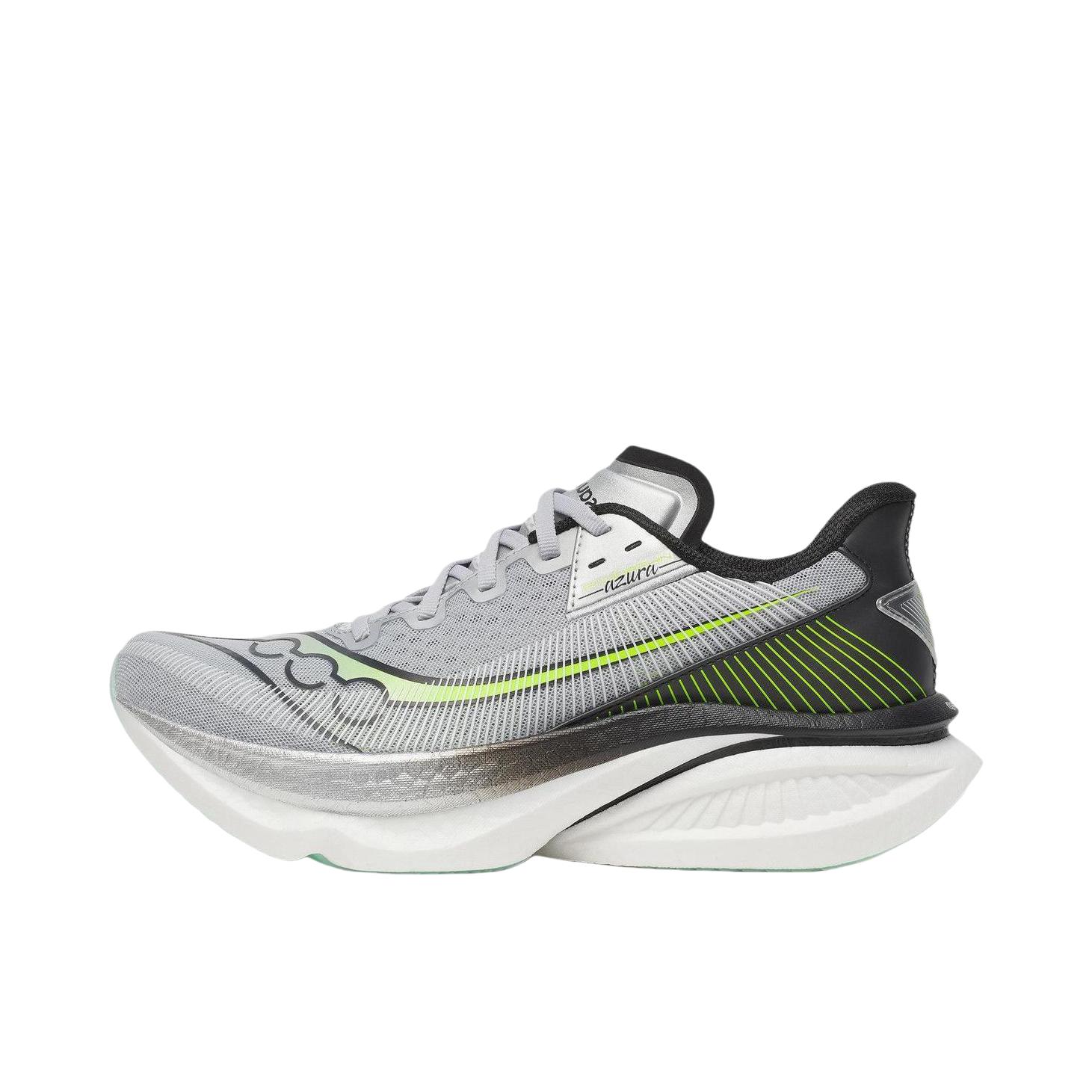 推荐商品：Saucony/索康尼 Endorphin Azura 跑鞋 柔软休闲轻便舒适回弹贴合训练 灰色/黑色