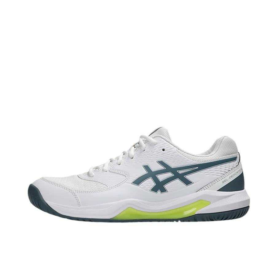 推荐商品：Asics/亚瑟士 Gel-Dedicate 8 合成革 稳定支撑 网面透气 减震耐磨 网球鞋 宽版/白色/铁甲