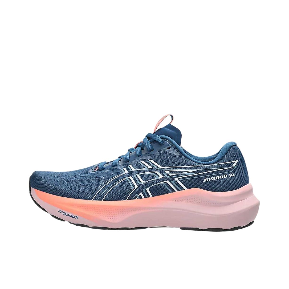 推荐商品：Asics/亚瑟士 GT-2000 14 跑鞋 舒适百搭支撑缓震回弹稳定支撑 暮光蓝/白色