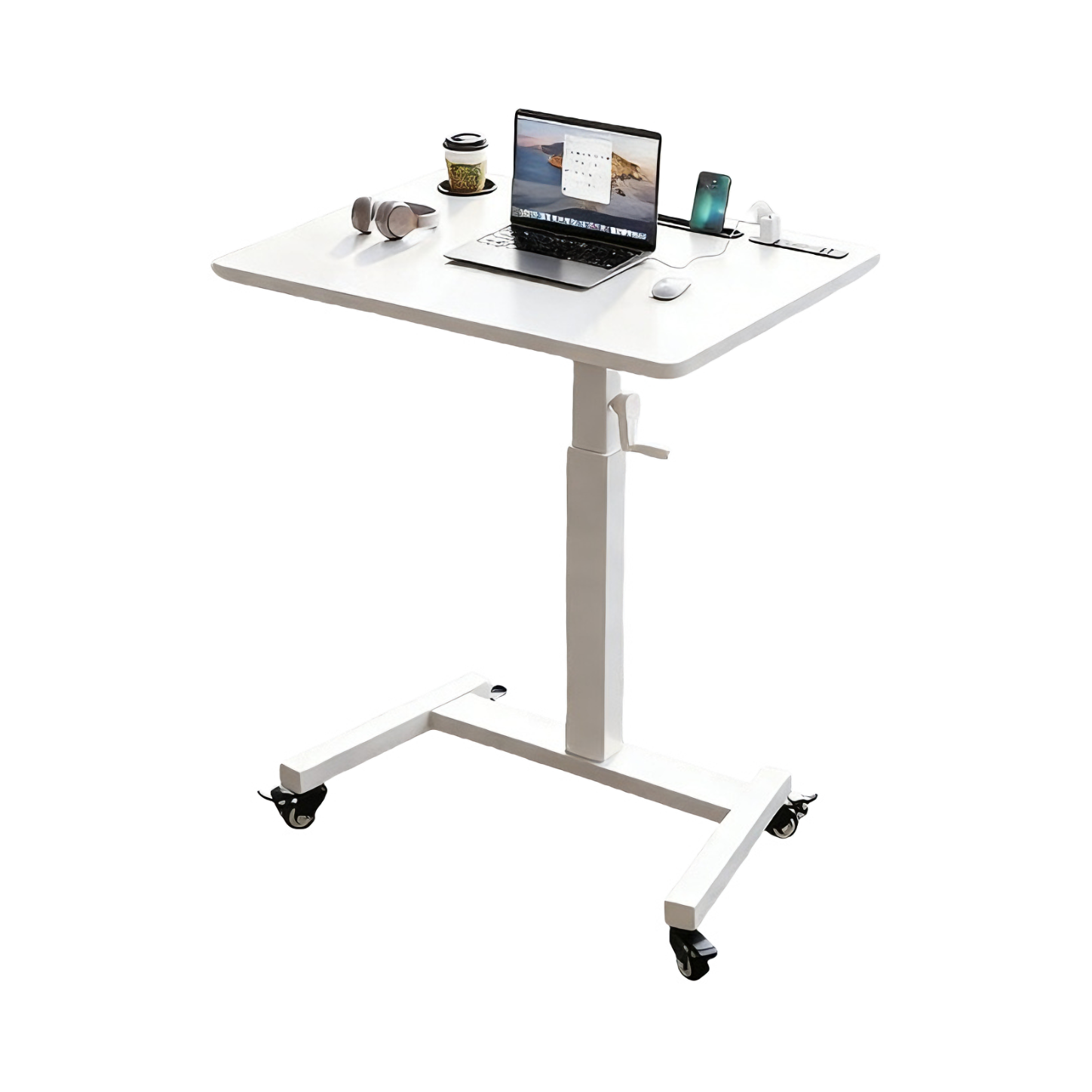 推荐商品：爱派森 USB款 板木结合 手摇升降 电脑桌