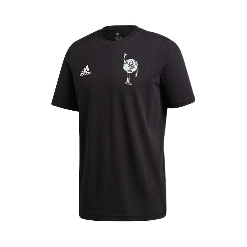 adidas/阿迪达斯 Lil Stripe Nmbr 足球印花圆领短袖T恤 GE4686 GE4687