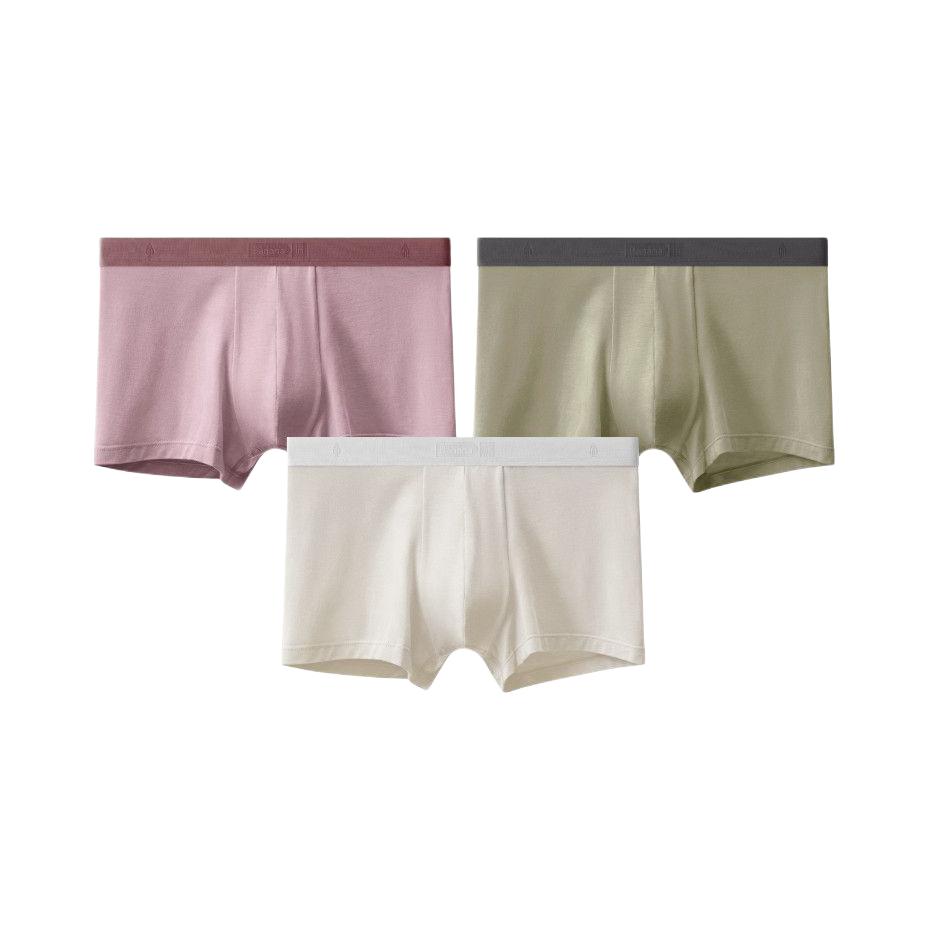 推荐商品：Bananain/蕉内 马年 银皮3系发育期莫代尔冰丝感网眼透气纯棉裆部中腰抗菌里贴男士四角内裤301P 海草绿+粉末灰+灰紫/3条装