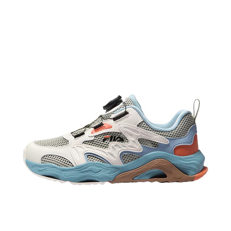 推荐商品：FILA/斐乐 运动鞋儿童 旋钮低帮轻便 K55B622501F 大童/教堂石绿/纱白色