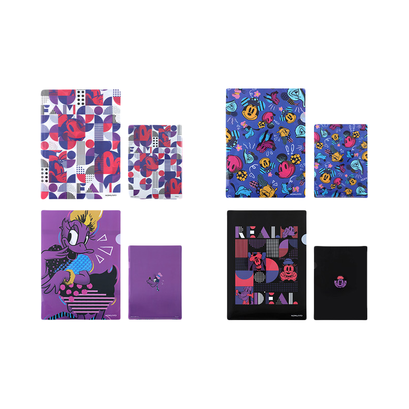 推荐商品：kokuyo/国誉 迪士尼波普狂欢系列 A4 单片文件夹 多色组合