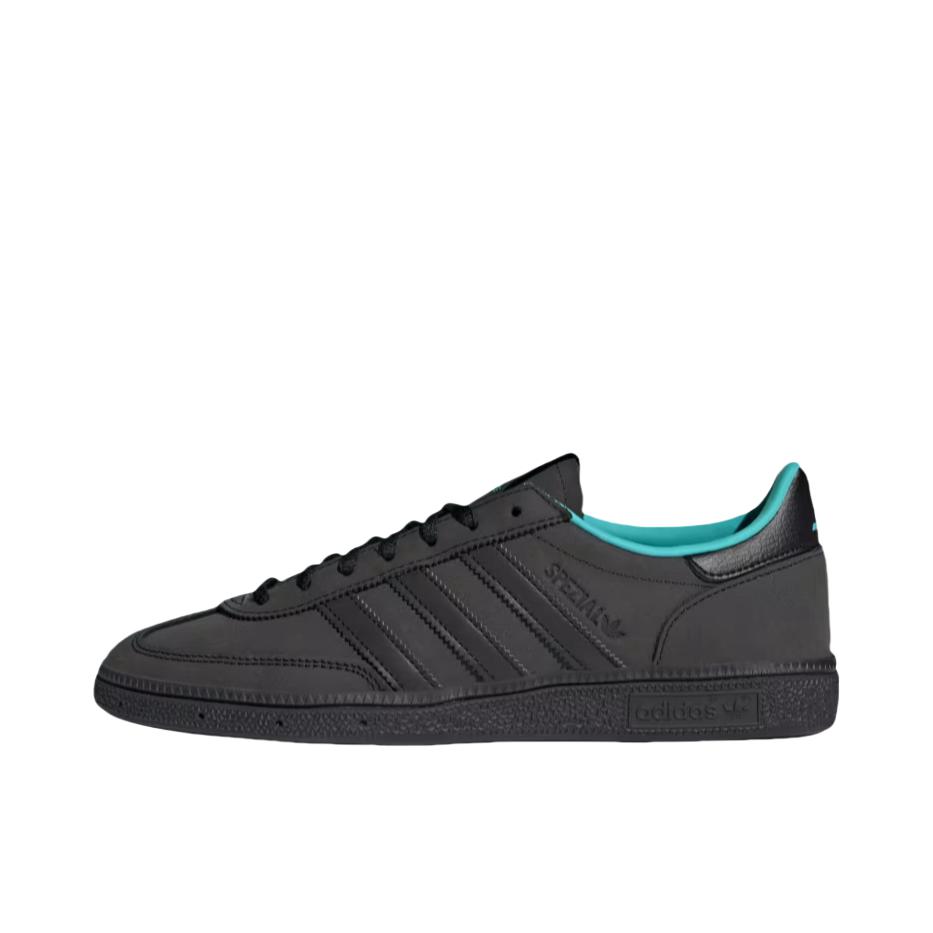 推荐商品：adidas Originals HANDBALL SPEZIAL T头鞋 德训鞋 板鞋 舒适耐磨复古防滑 核心黑/半薄荷绿