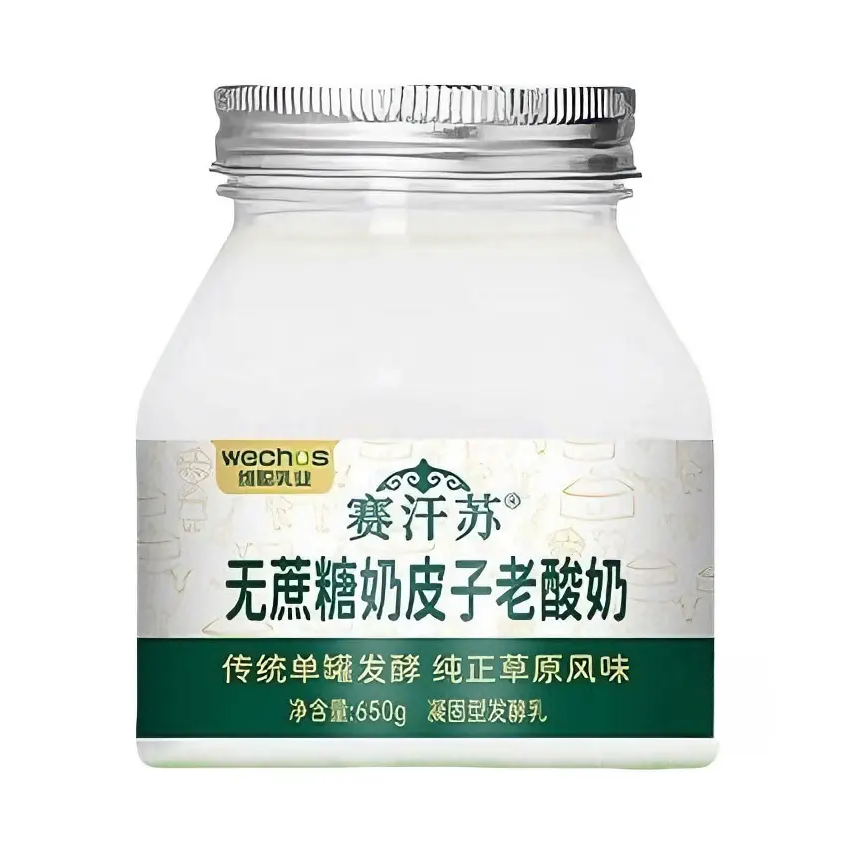 推荐商品：赛汗苏 650g 无蔗糖奶皮子老酸奶 瓶装