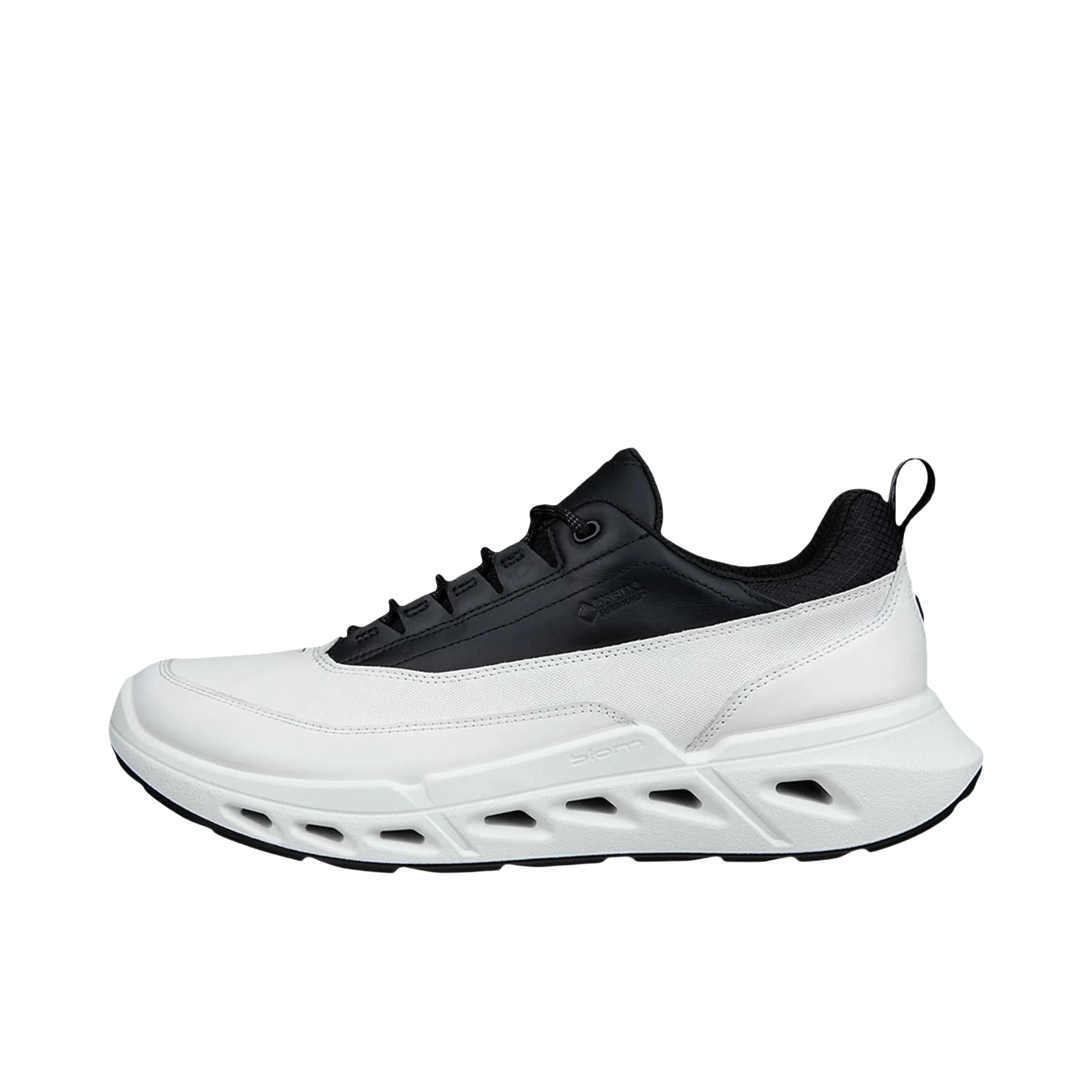 推荐商品：ECCO/爱步 BIOM 720 运动休闲鞋 系带复古时尚厚底 白色/黑色 