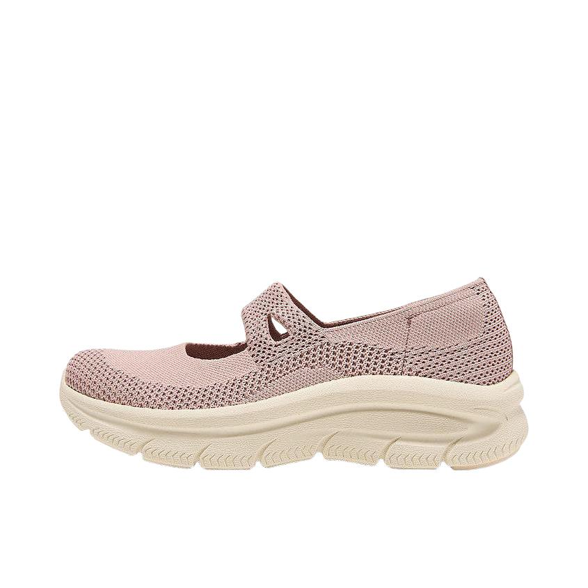 推荐商品：Skechers/斯凯奇 Arch Fit MC D'LUX 运动休闲鞋 透气防滑耐磨舒适浅口软底一脚蹬缓震厚底玛丽珍鞋平底鞋健步鞋 女款/玫瑰红色