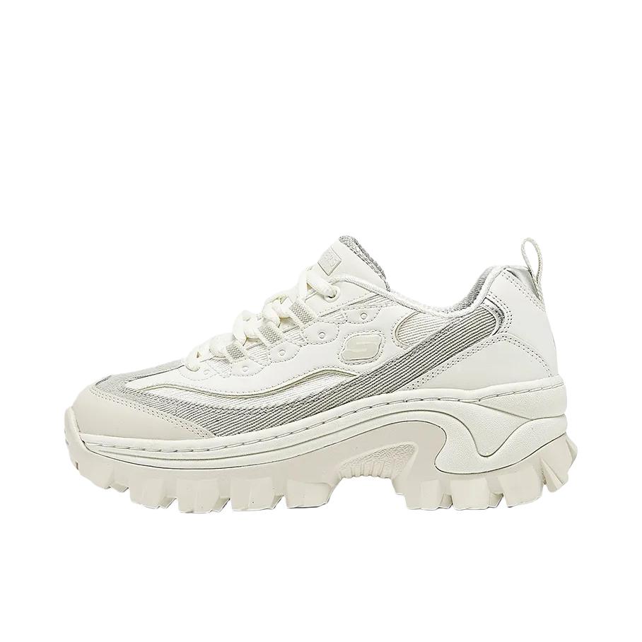 推荐商品：Skechers/斯凯奇  Street  蜜糕鞋 老爹鞋  防滑耐磨缓震轻便增高轻盈百搭休闲运动  女款/乳白