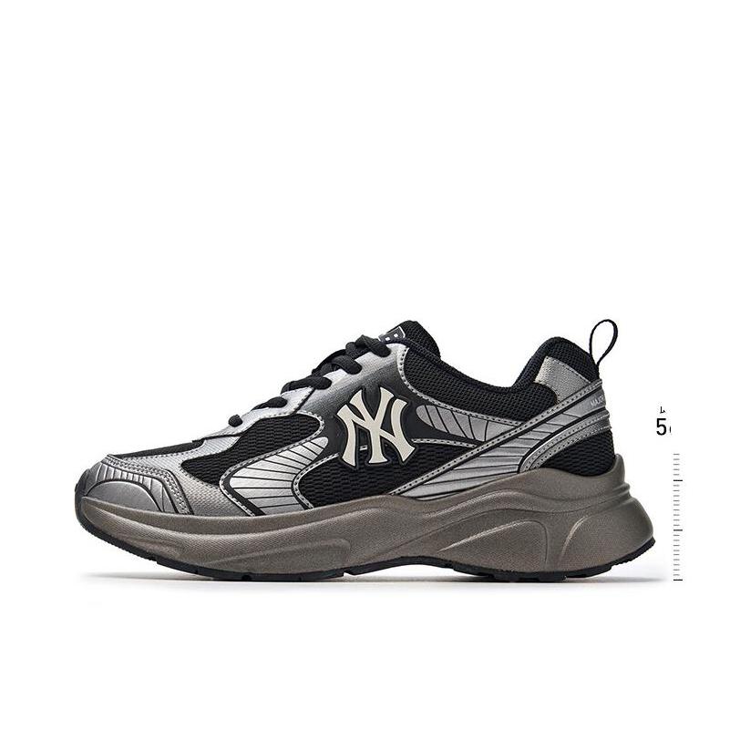 推荐商品：MLB Chunky Jogger 跑鞋 情侣复古增高百搭轻便防滑缓震 纽约洋基队/黑色