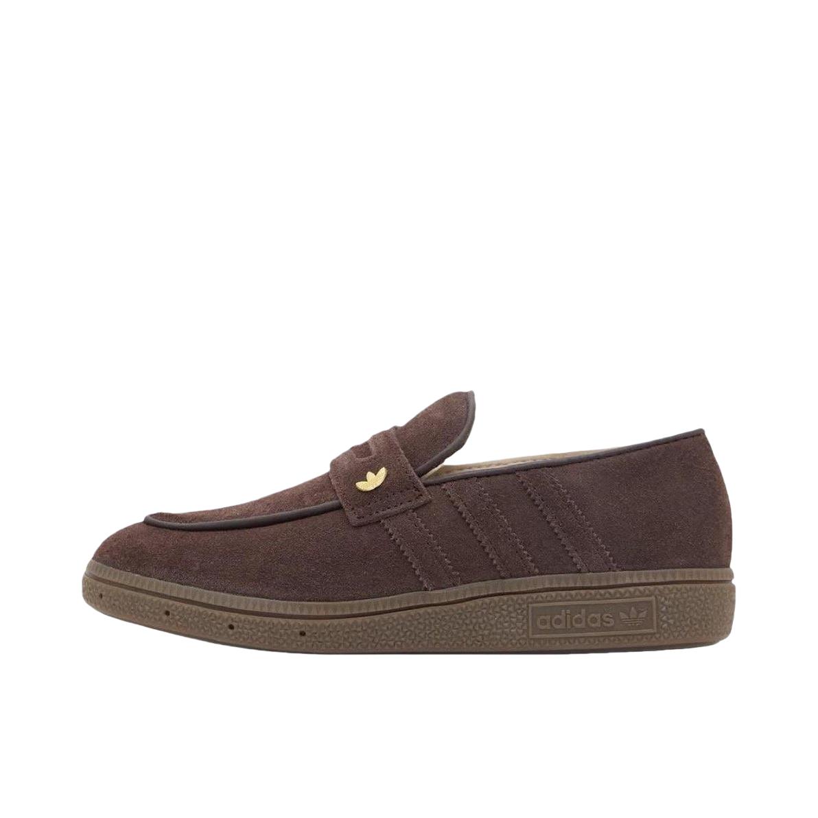 推荐商品：adidas Originals HANDBALL SPEZIAL Loafer 乐福鞋 运动休闲鞋 平跟圆头一脚蹬贴合 极光咖/树脂黄