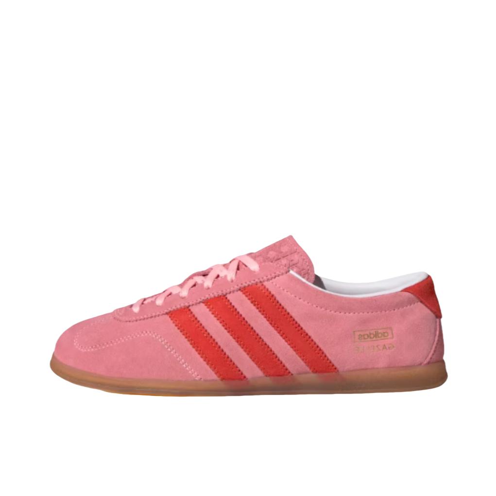推荐商品：adidas Originals GAZELLE Lo Pro 板鞋 百搭耐磨低帮舒适薄底德训鞋T头鞋复古防滑贴合 荧光粉/亮粉红荧光/树脂黄
