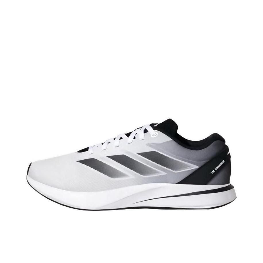 推荐商品：adidas Duramo Rc 跑鞋 织物轻盈减震防滑耐磨网布透气支撑 白色/黑色