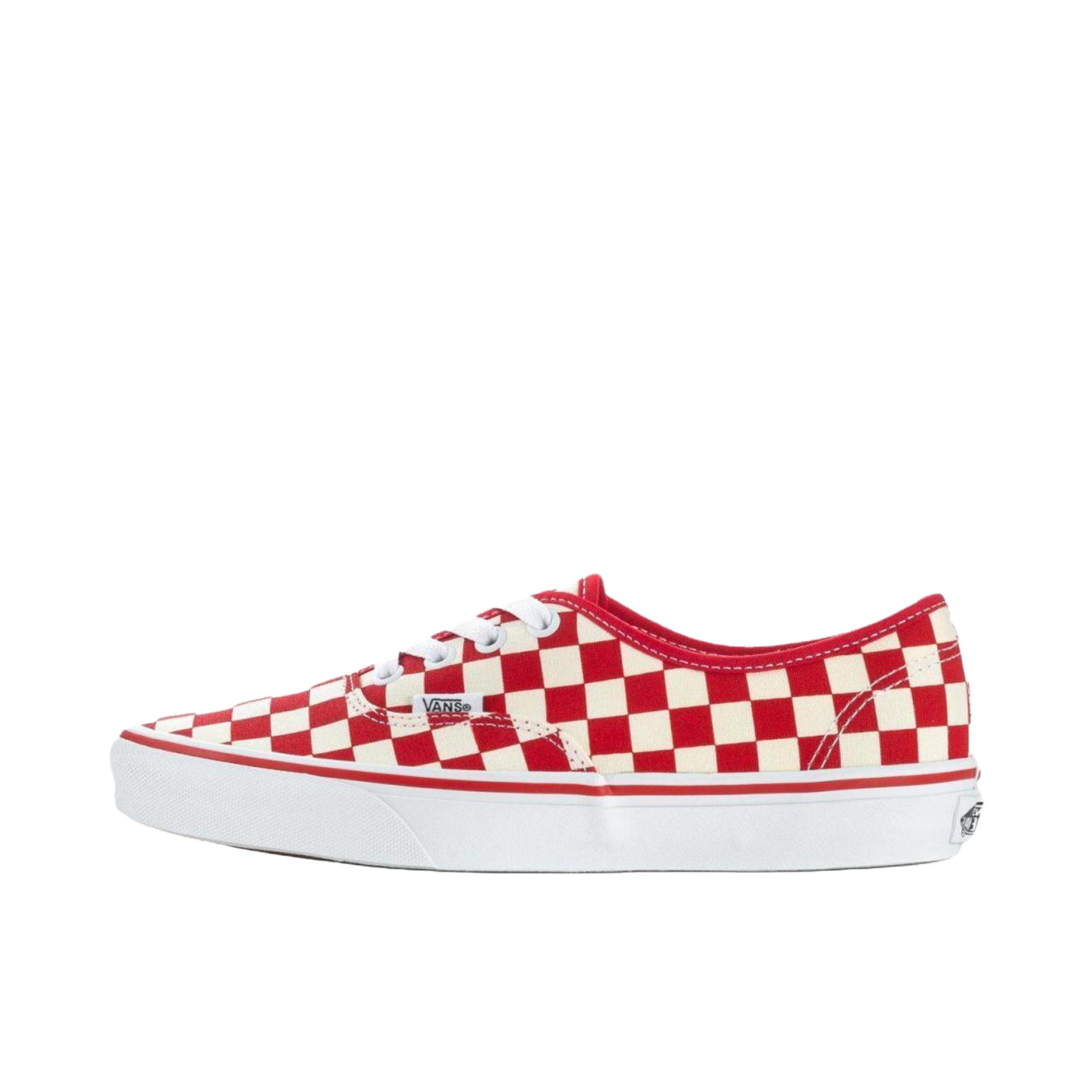 推荐商品：Vans/范斯 Authentic 潮流休闲 轻便舒适 防滑耐磨 百搭运动 复古 板鞋 红色/羽白色