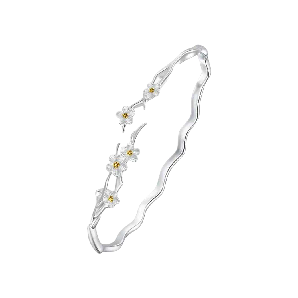 推荐商品：银世城 予卿茉莉999足银手镯 YSCZZ0888