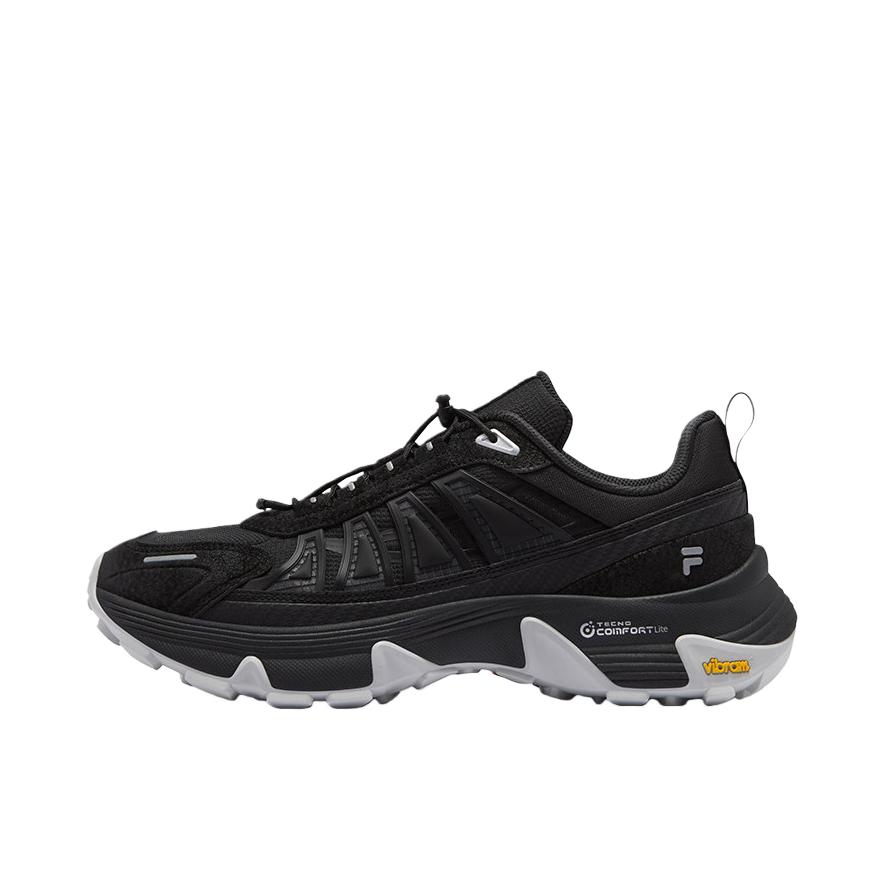 推荐商品：FILA/斐乐 COMO Y 登山鞋 徒步鞋 户外百搭抽绳低帮回弹贴合越野 黑色