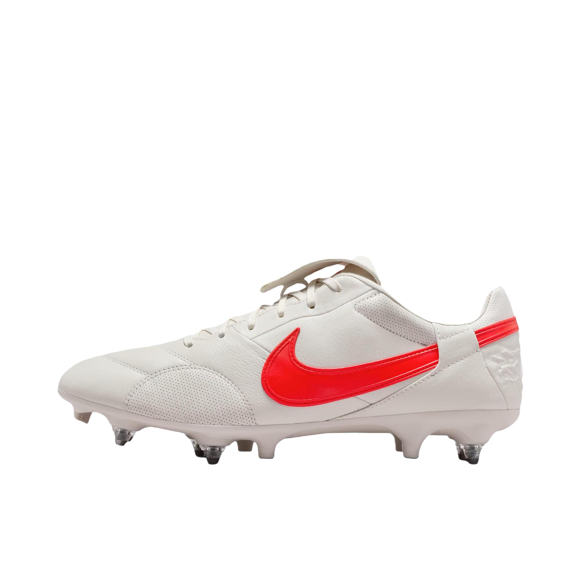 推荐商品：Nike Premier 3 SG 足球鞋 金属长钉运动防滑 幻影红/白色 