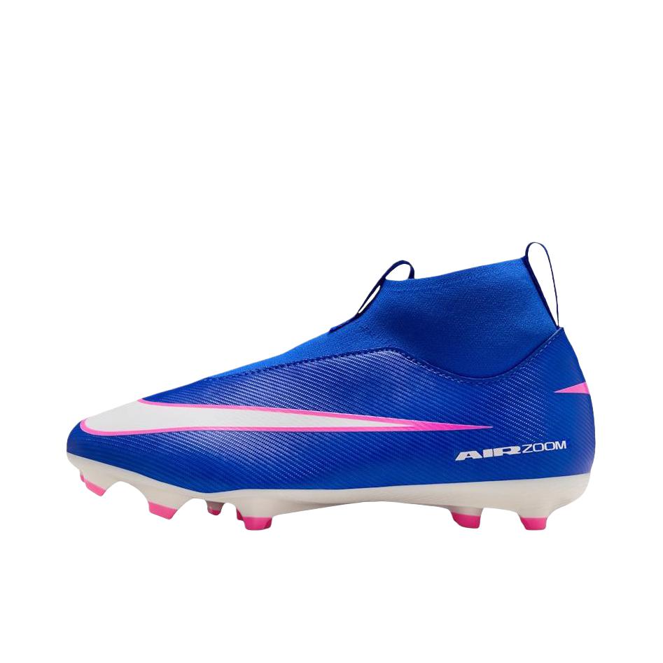 推荐商品：Nike Zoom Mercurial Superfly 10 Academy FG/MG 中端 混钉 多种场地 防滑耐磨 足球鞋 大童/蓝色/白色