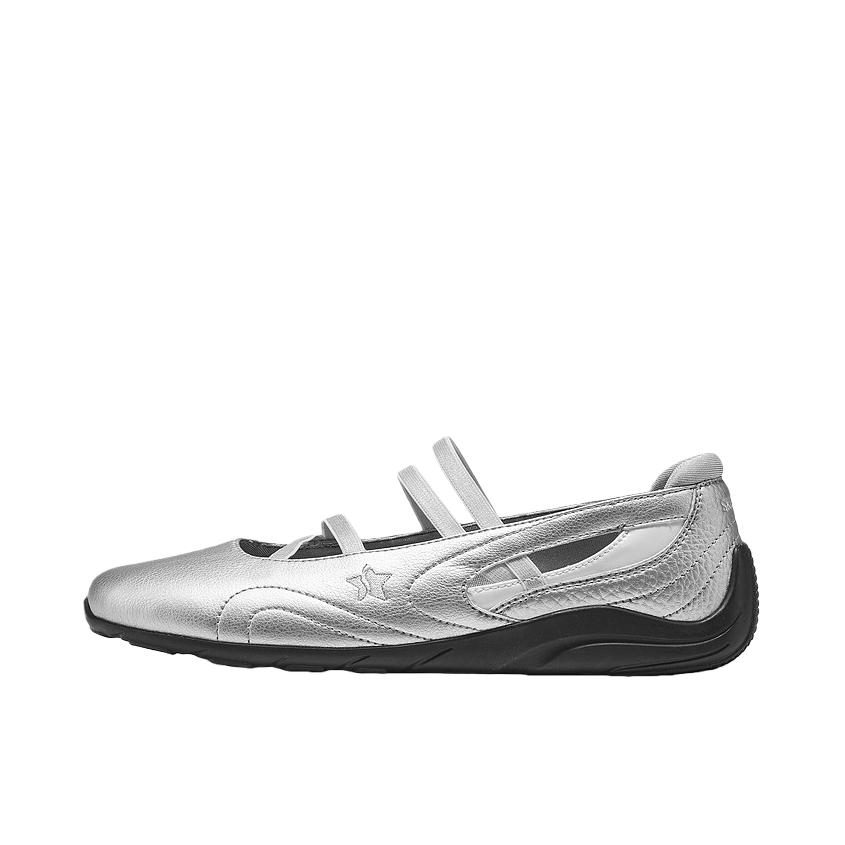推荐商品：Skechers/斯凯奇 MARY JANE 单鞋 舒适简约圆头透气 银色
