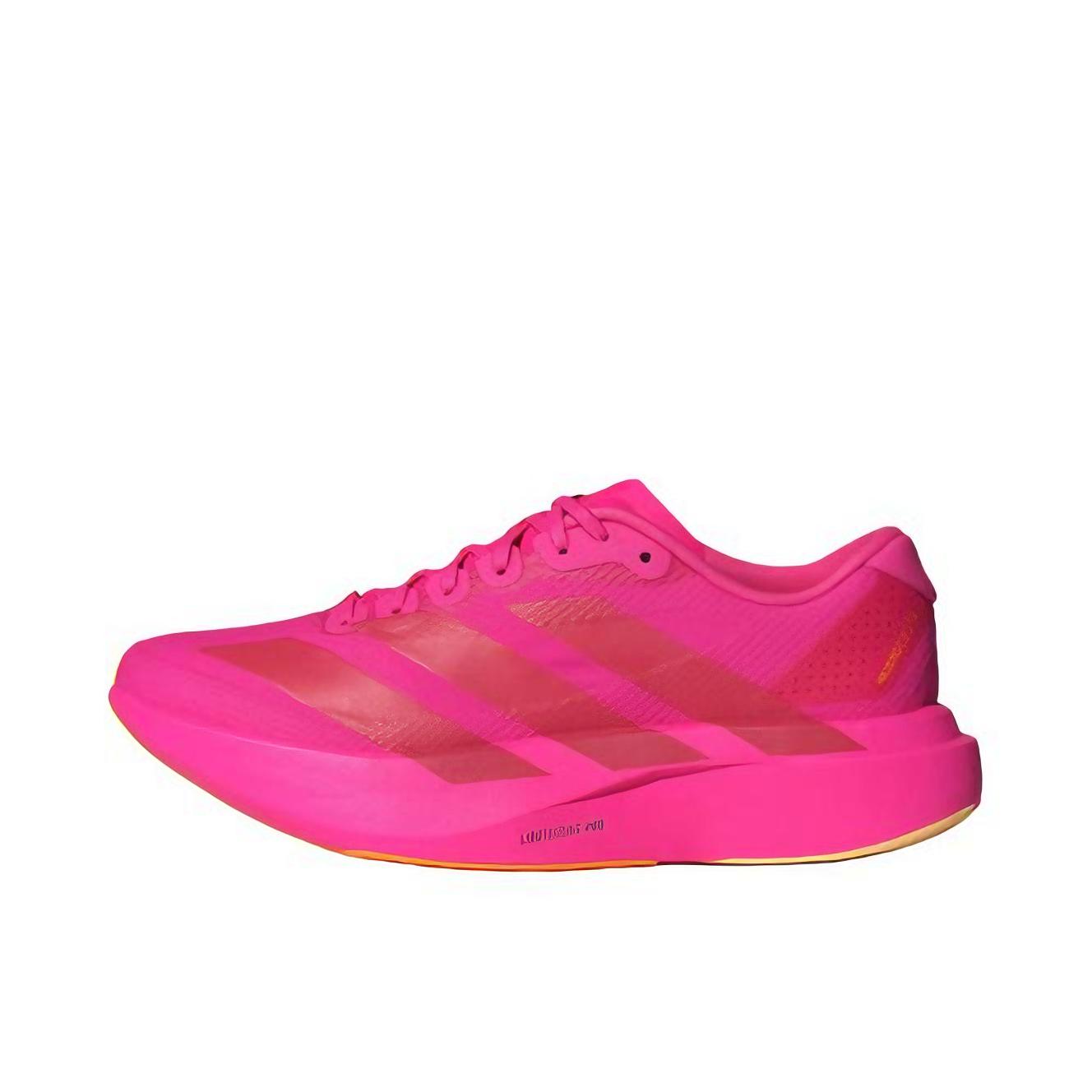 推荐商品：【梅西同款】 adidas Adizero Evo SL 跑鞋 缓震防滑圆头轻便运动马拉松竞速训练 女款/亮粉色