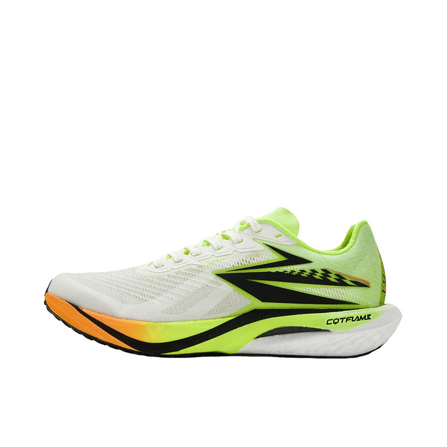 推荐商品：361度 飚速5pro 跑鞋 中考竞速透气减震体测训练短跑防滑田径长跑稳定马拉松 白色/绿色 